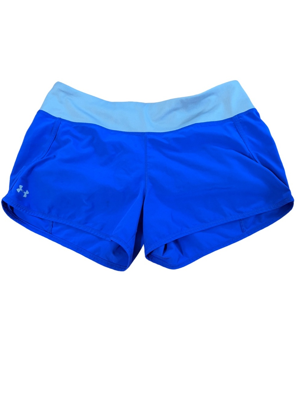 Under Armour Royal Blue Running Shorts Built In Brief Liner M